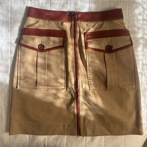 Toccin leather trim skirt